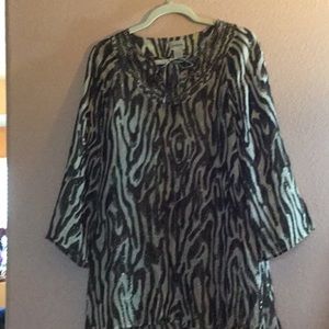 Chico’s animal print sheer tunic